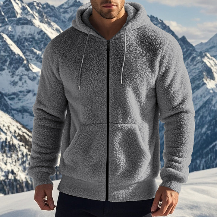 Herren Fleece Kapuzenjacke mit praktischen Taschen und modernem Schnitt Echoarchiv