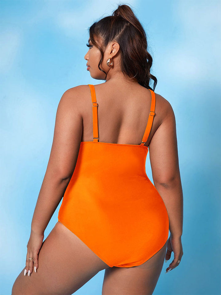 Damen Einteiliger Badeanzug mit stylischem Wickelschnitt und trendigen Cut-Out Echo Archiv