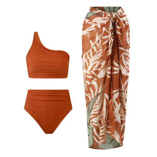 Damen Bikini-Set mit elegantem asymmetrischen Oberteil und hohem Taillenslip Echo Archiv