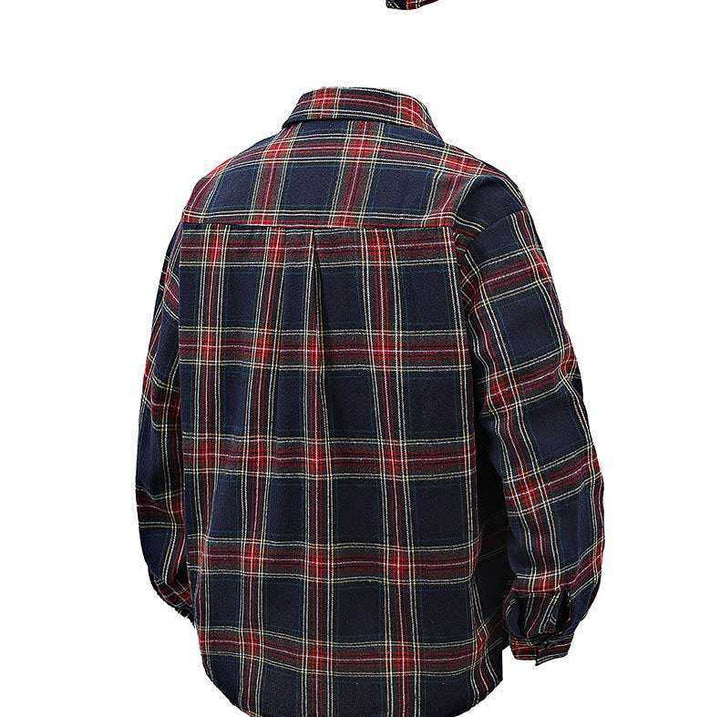 Herren Flanellhemd mit kariertem Design und aufgesetzter Brusttasche Echoarchiv