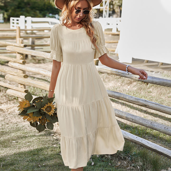 Damen Midikleid mit Rüschendetails und fließendem Schnitt Echo Archiv