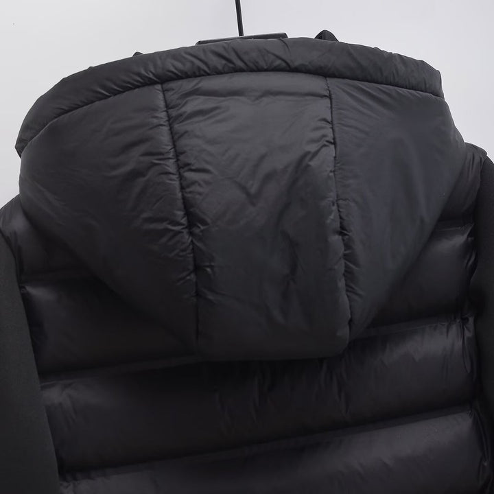 Damen Gekürzte gesteppte Hybrid‑Wattierte Jacke mit Kapuze Echo Archiv