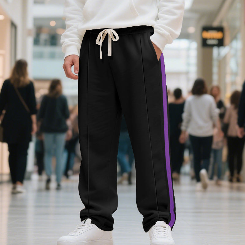 Herren bequeme Sporthose mit kontrastierenden Seitenstreifen und elastischem Bund Echoarchiv