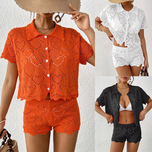 Damen luftiges Häkel-Set mit dekorativen Cut-Outs Echo Archiv