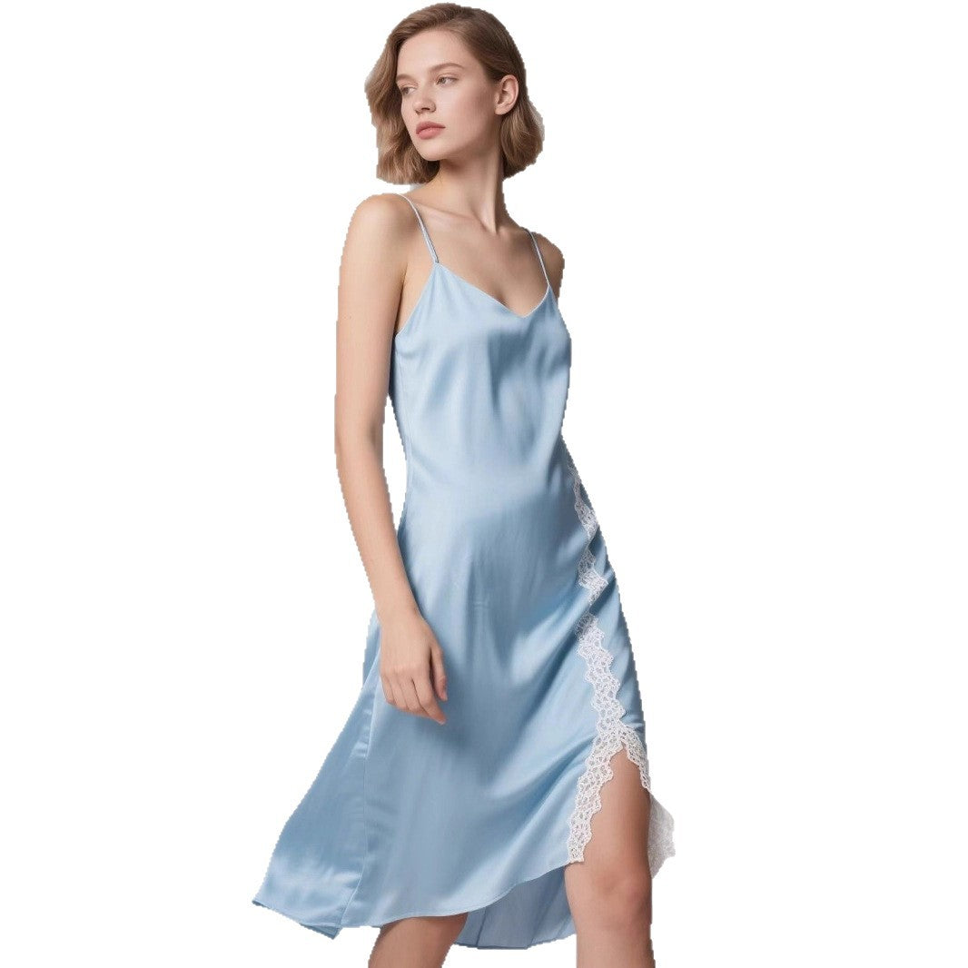 Damen Nachtkleid mit zartem Spitzeinsatz und elegantem Schnitt Echo Archiv