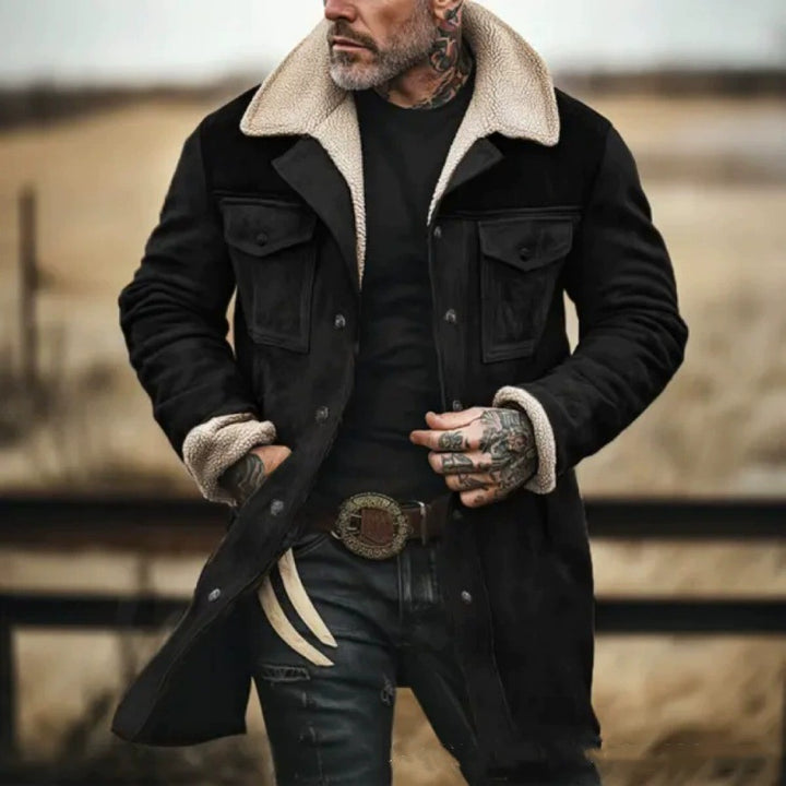 Herren erstklassige Wildlederjacke mit Teddyfutter Echoarchiv
