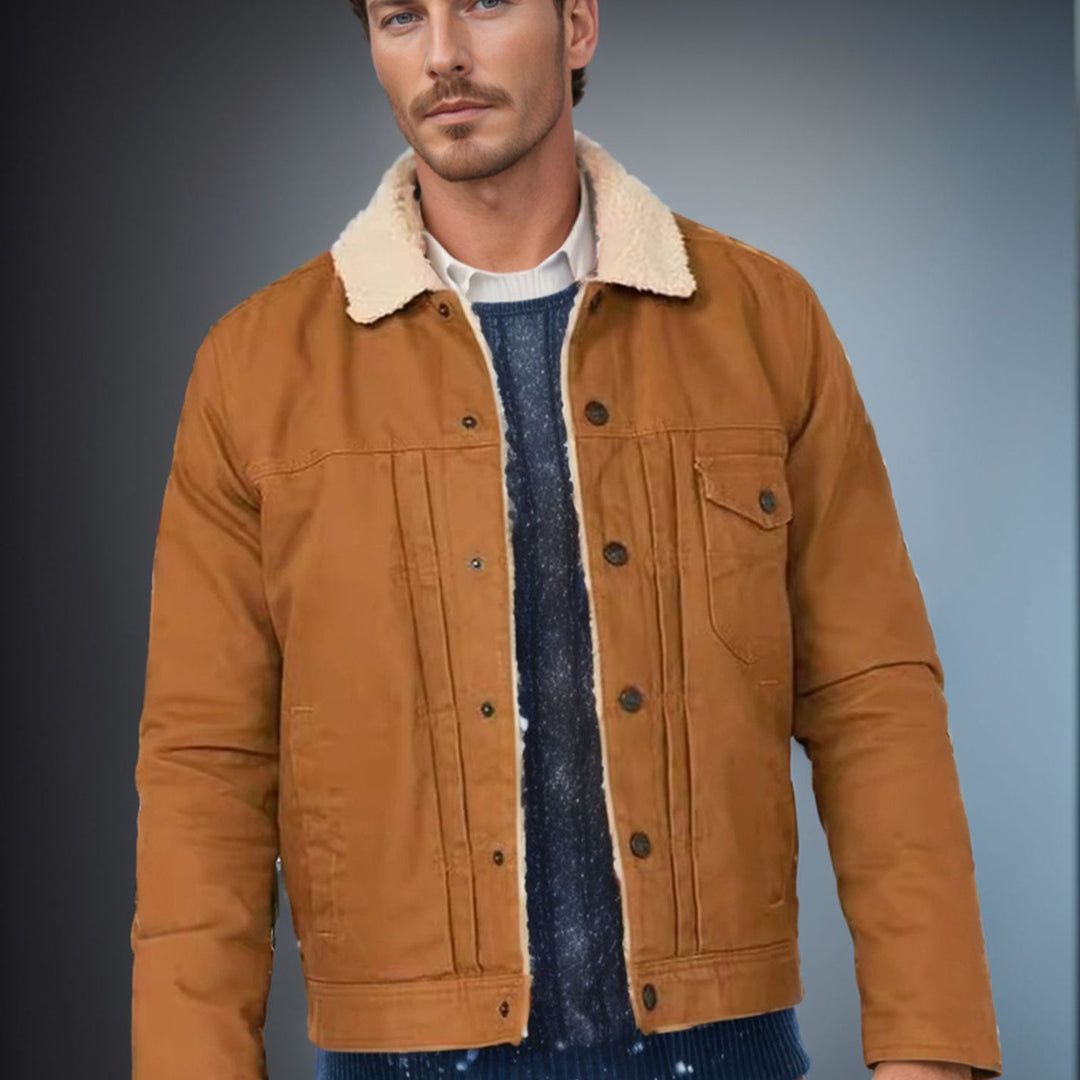 Herren warme und stilvolle Jacke mit Sherpa-Futter Echoarchiv