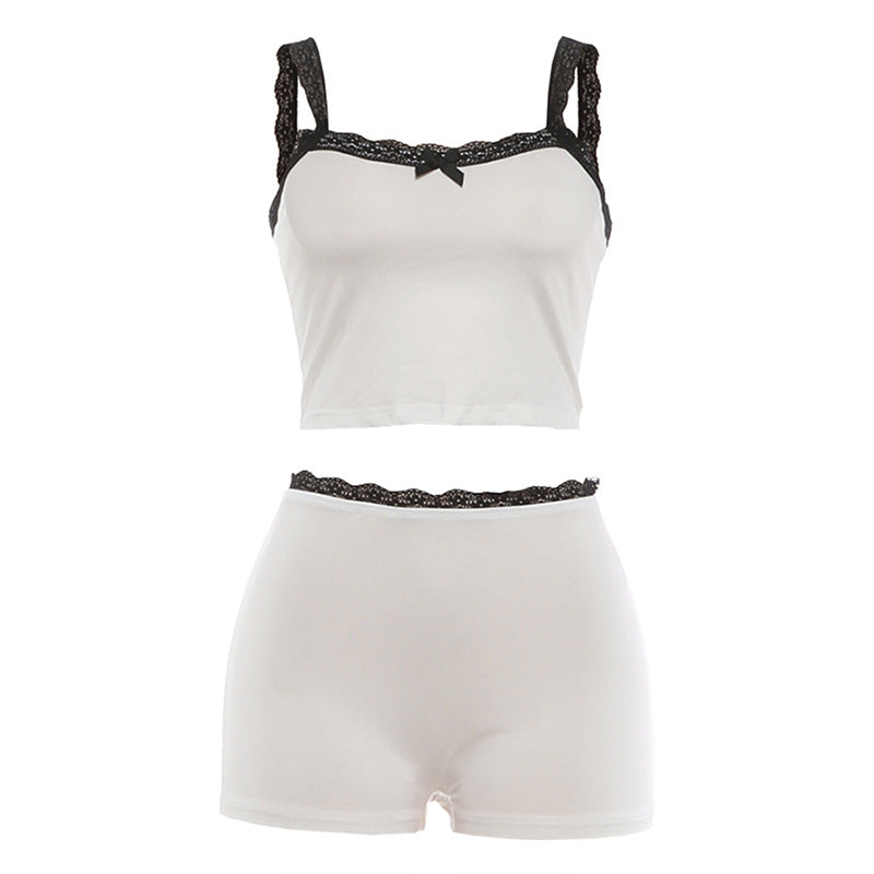 Damen Set aus Spitzen-Top und Shorts Echo Archiv