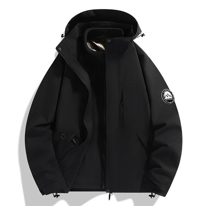 Damen zweilagige Softshell-Outdoorjacke mit herausnehmbarer Fleece-Innenjacke und Kapuze Echo Archiv