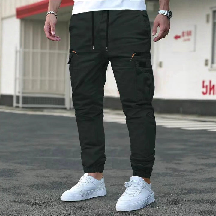Herren Cargo-Jogginghose mit multifunktionalen Reißverschluss- und Klappentaschen, elastischem Bund & Bündchen Echo Archiv