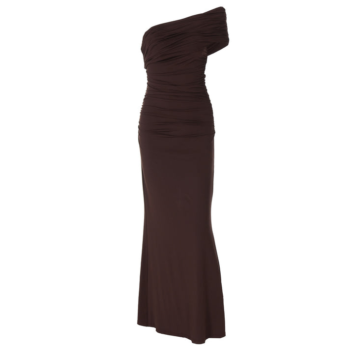 Damen Elegantes Maxikleid mit raffinierter Drapierung Echo Archiv