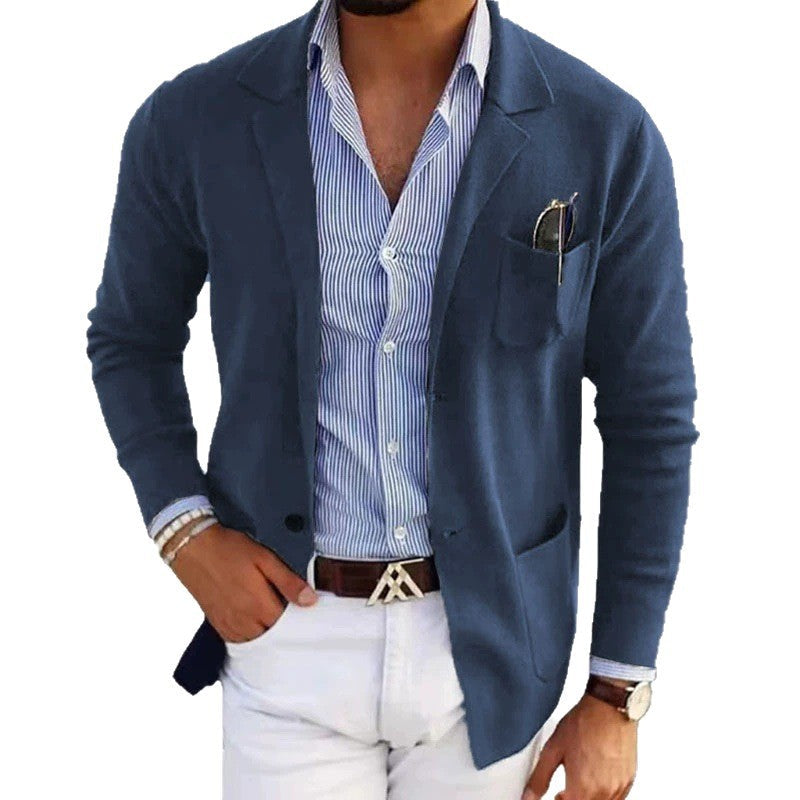 Herren lässiger, eleganter Blazer aus kräftigem Baumwollmix Echoarchiv