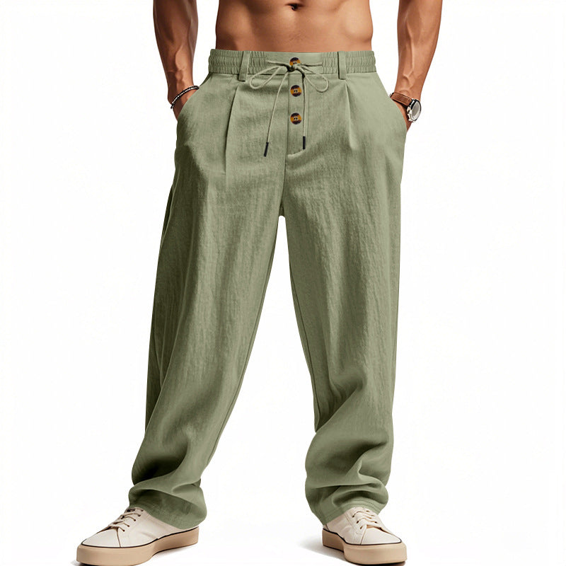 Herren Leinenhose mit Atmungsaktiv & Verstellbarer Kordelzug | V2 – Sorevano