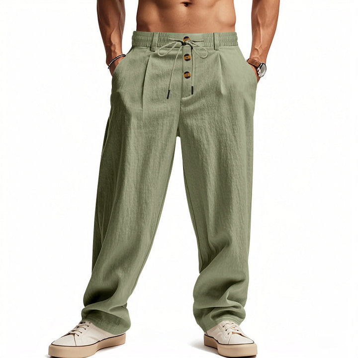 Herren Leinenhose mit Atmungsaktiv & Verstellbarer Kordelzug | V2 – Sorevano