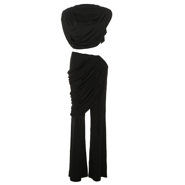 Damen Elegantes Set mit gerafftem Oberteil und weitem Bund Echo Archiv