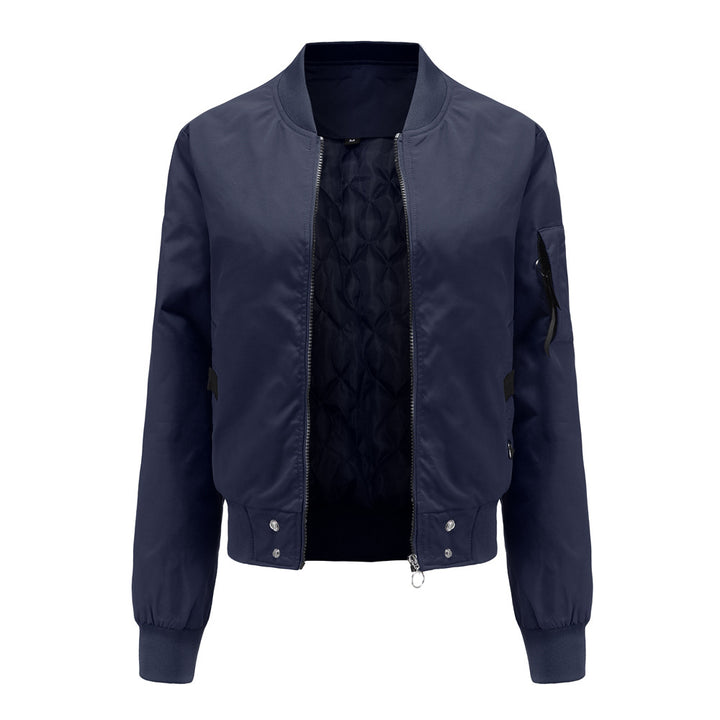 Damen nan leichte Bomberjacke mit Ringreißverschluss, Ärmel-Tasche und taillierter Silhouette Echo Archiv
