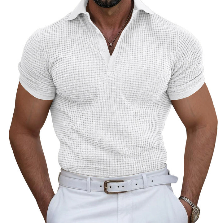 Herren Poloshirt mit strukturierter Oberfläche und atmungsaktiven Eigenschaften Echoarchiv