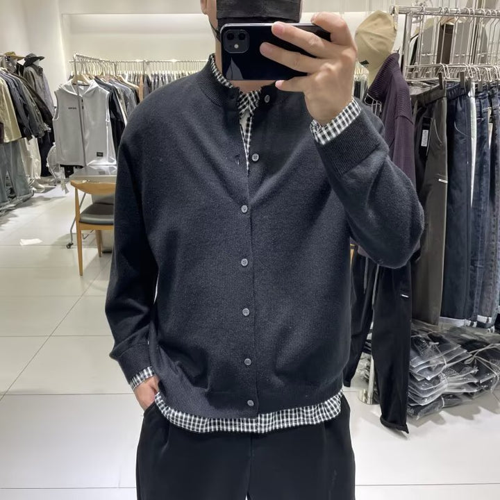 Herren Elegante Strickjacke mit Knopfleiste Echo Archiv