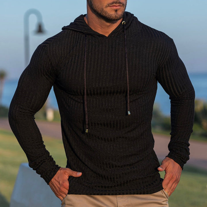 Herren Hoodie mit feuchtigkeitsregulierender Baumwollmischung und strukturiertem Design Echoarchiv