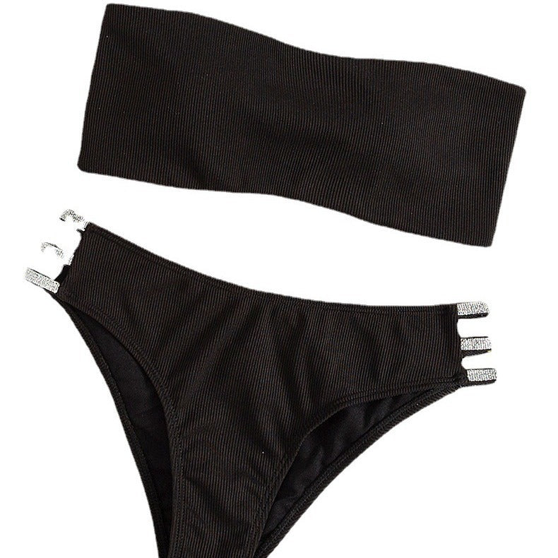 Damen Bikini mit verstellbaren Riemen und hochwertiger Textur Echo Archiv