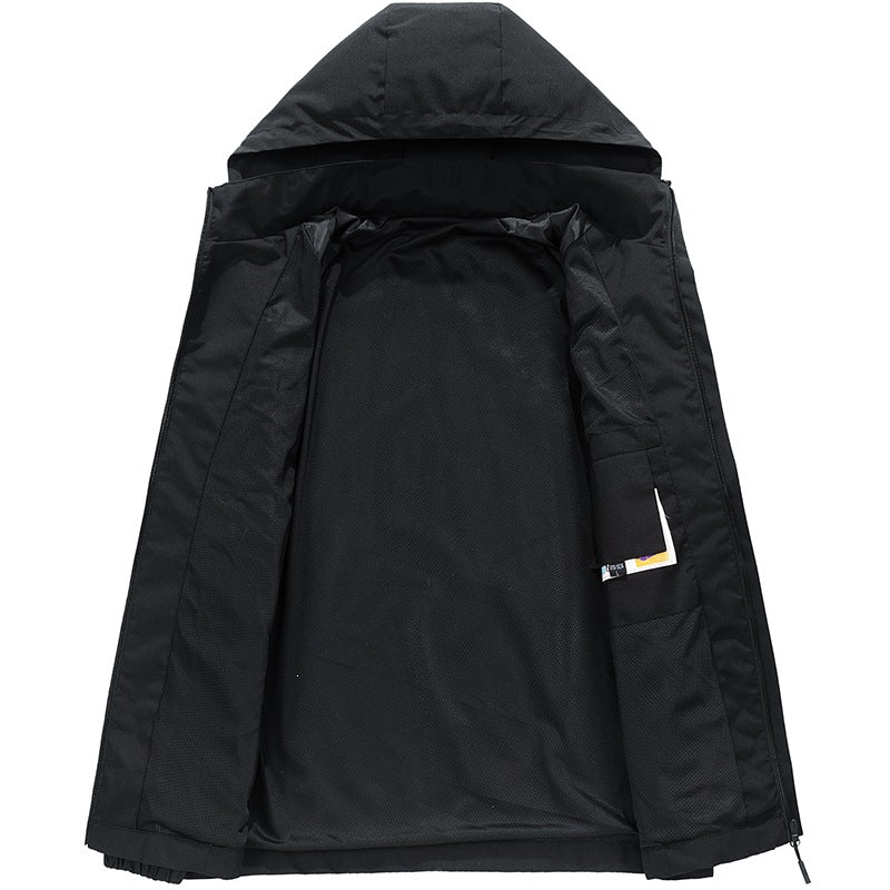Herren Leichte Funktionsjacke mit verstellbarer Kapuze Echo Archiv
