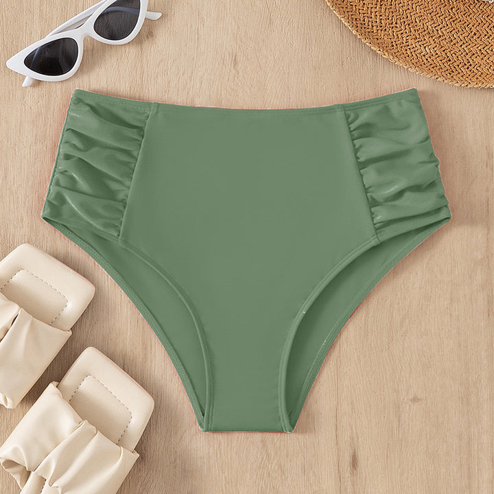 Damen Hoch taillierter Bikinislip mit Rüschendesign Echo Archiv