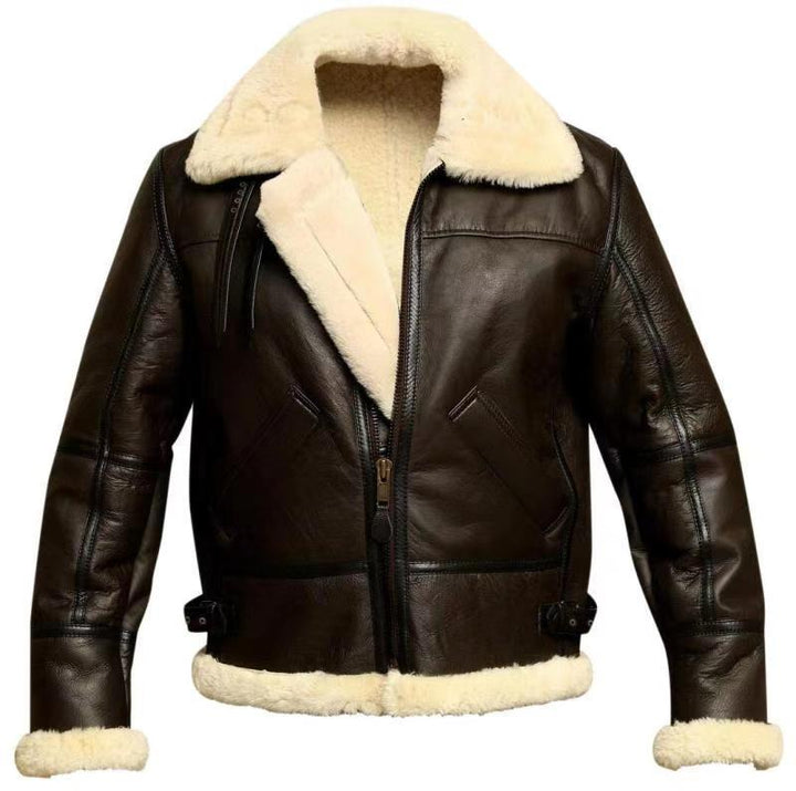 Herren Lammlederjacke mit weichem Teddyfutter Echoarchiv
