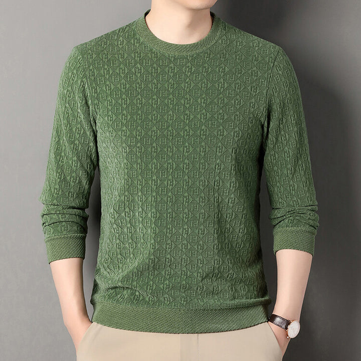 Herren hochwertiger Strickpullover mit modischem 3D-Muster Echoarchiv