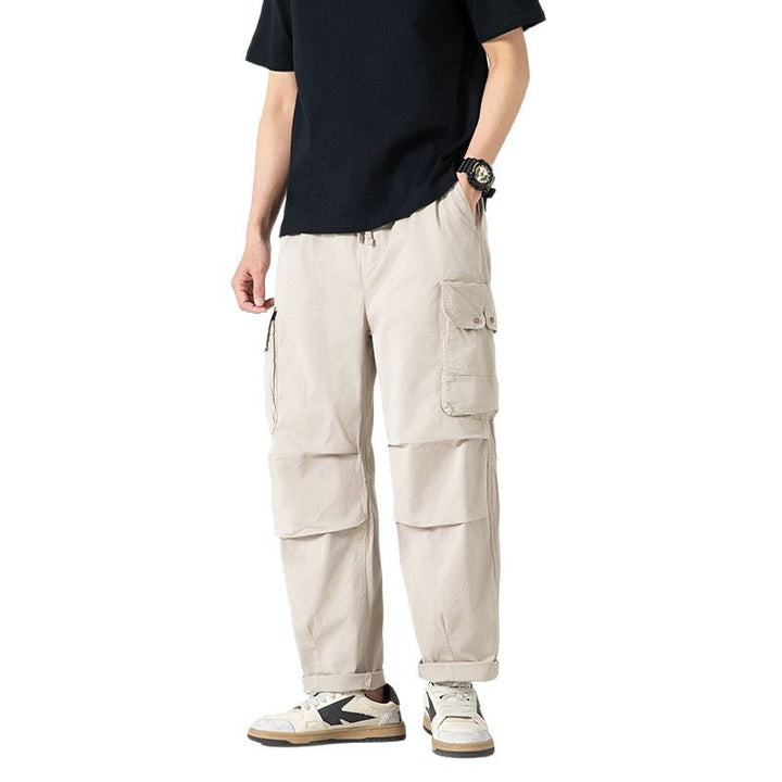 Herren Relaxed-Fit Multi-Taschen Cargo-Hose aus leichtem Baumwollmix Echo Archiv