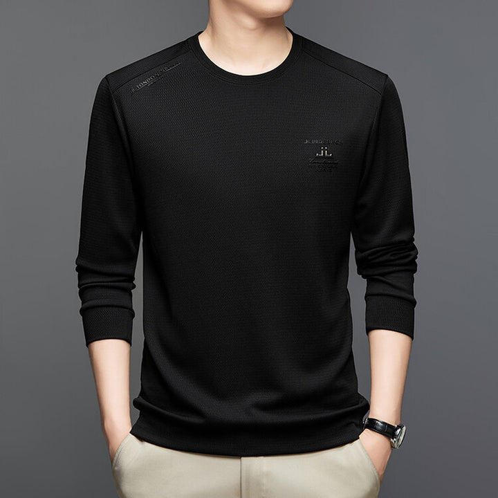 Herren modisches Langarmshirt mit strukturiertem Gewebe Echoarchiv
