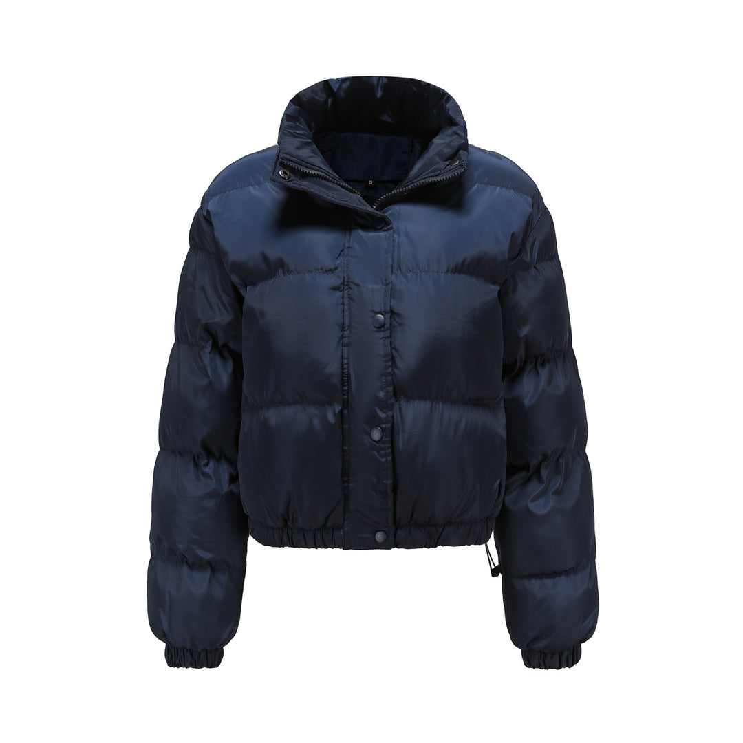 Damen nan kurze gesteppte Winterjacke mit Stehkragen und Kordelzug Echo Archiv