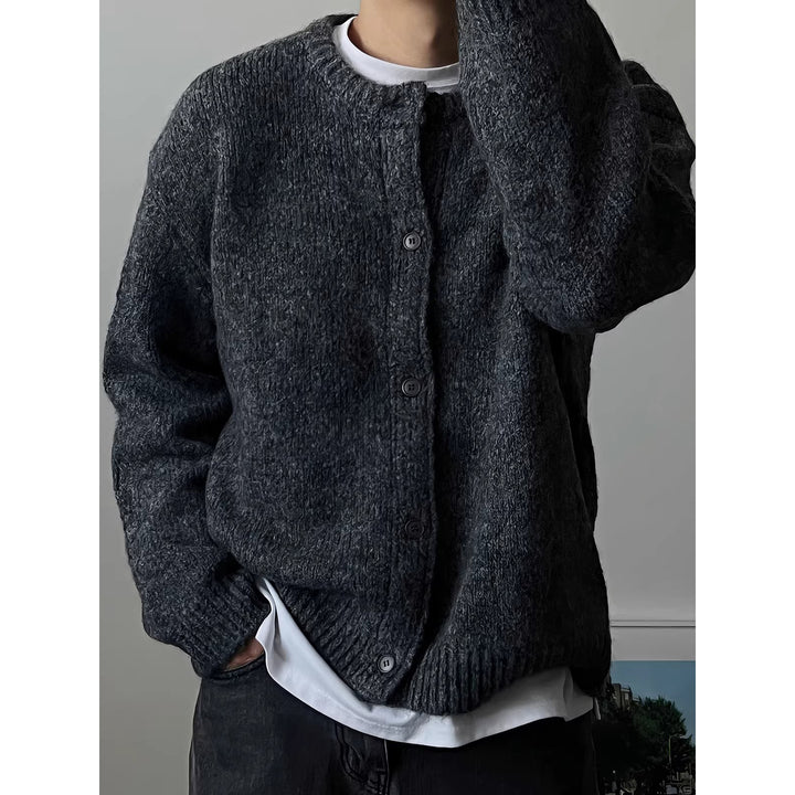Herren Elegante Knopfleiste Strickjacke Echoarchiv