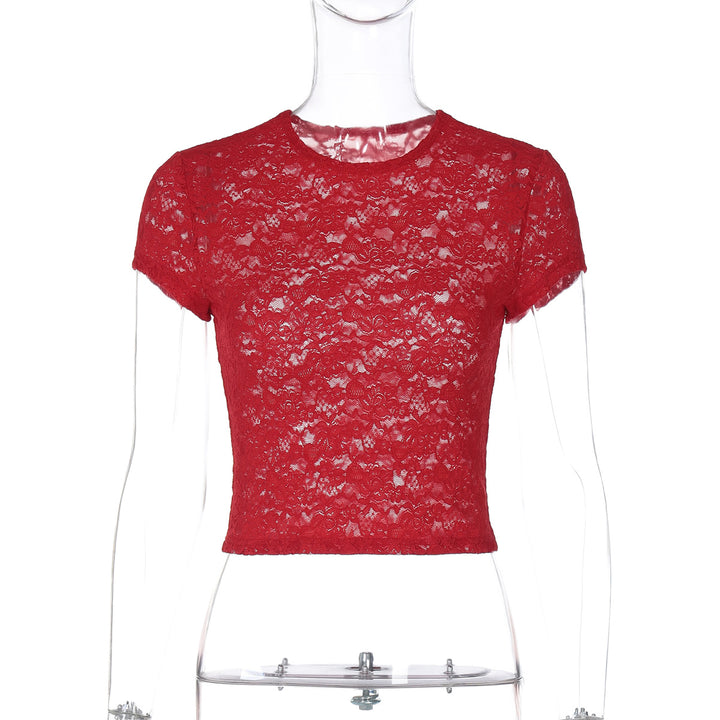 Damen Spitzen-Crop-Top Echo Archiv