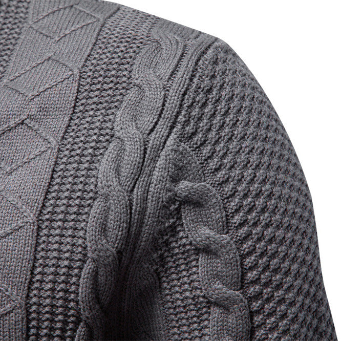 Herren Strickjacke mit Reißverschluss und strukturiertem Muster Echoarchiv