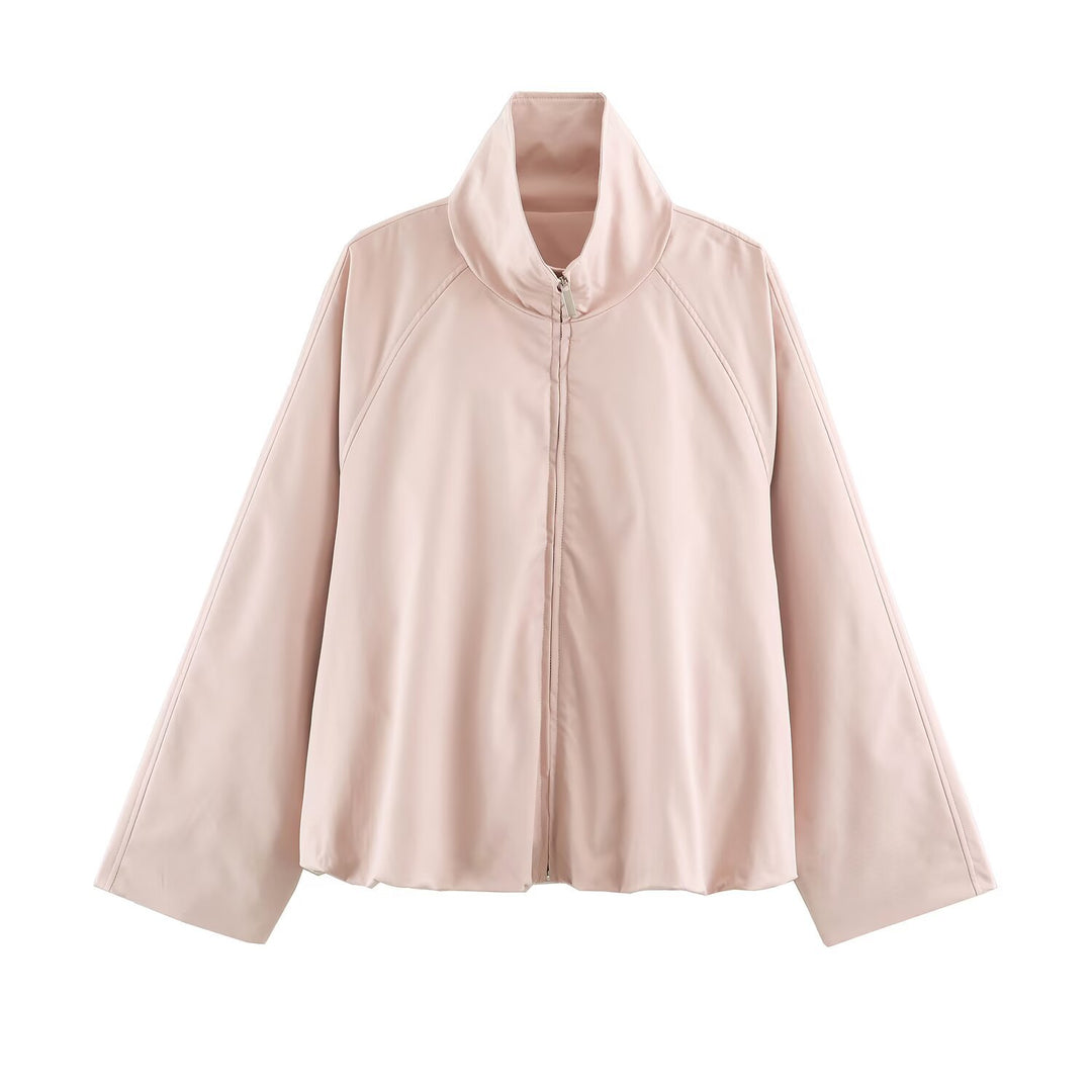 Damen Boxy Kurzblouson mit hohem Stehkragen und Reißverschluss Echo Archiv