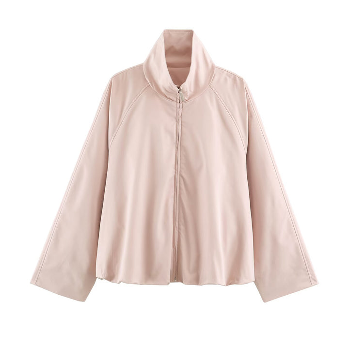 Damen Boxy Kurzblouson mit hohem Stehkragen und Reißverschluss Echo Archiv