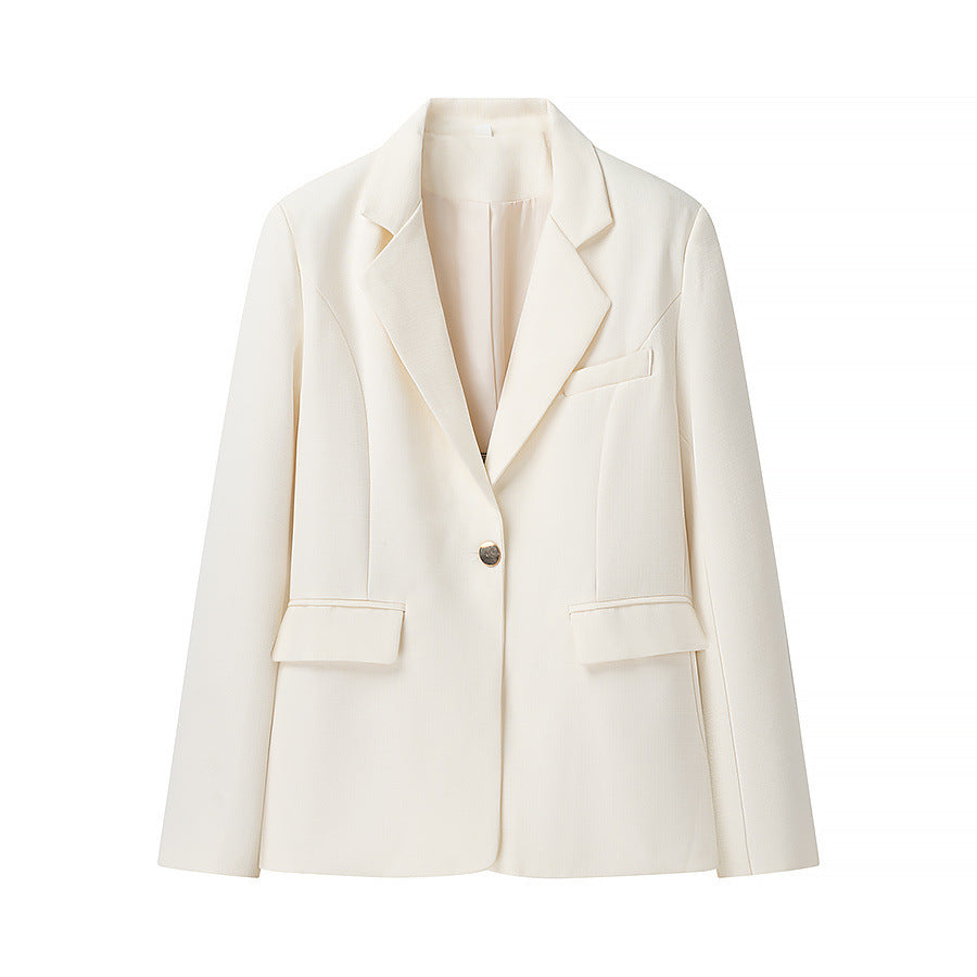 Damen nan leicht taillierter Ein-Knopf-Blazer mit Schalkragen und Pattentaschen Echo Archiv