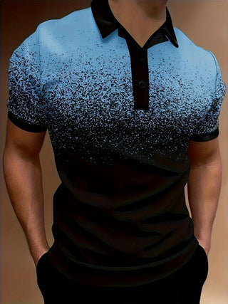 Herren-Gradient-Druck-Performance-Polohemd Echoarchiv