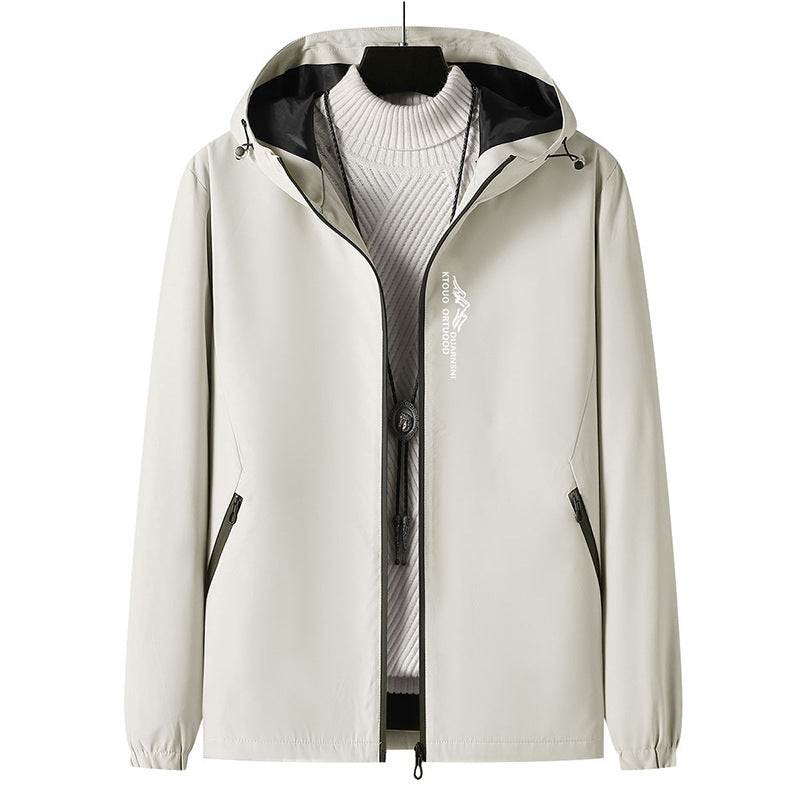 Herren Leichte Outdoor-Jacke mit verstellbarem Kapuzenkragen Echo Archiv