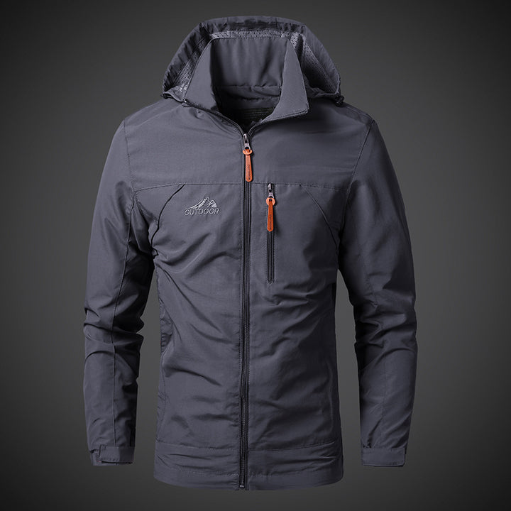 Herren Leichte Outdoor-Jacke mit verstellbarer Kapuze Echo Archiv