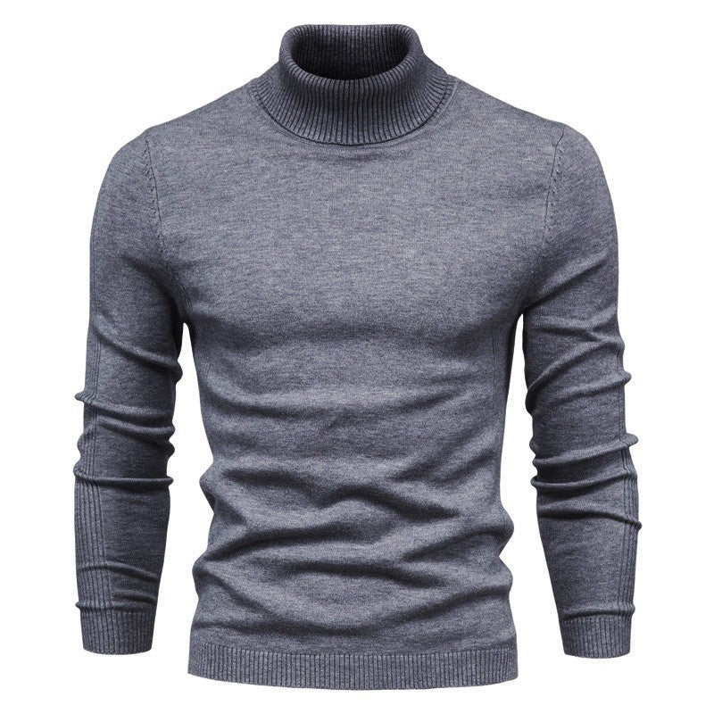 Herren eleganter Rollkragenpullover aus feinem Strick Echoarchiv