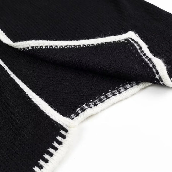 Damen nan oversized Strickcardigan mit kontrastziernähten und offener Front Echo Archiv