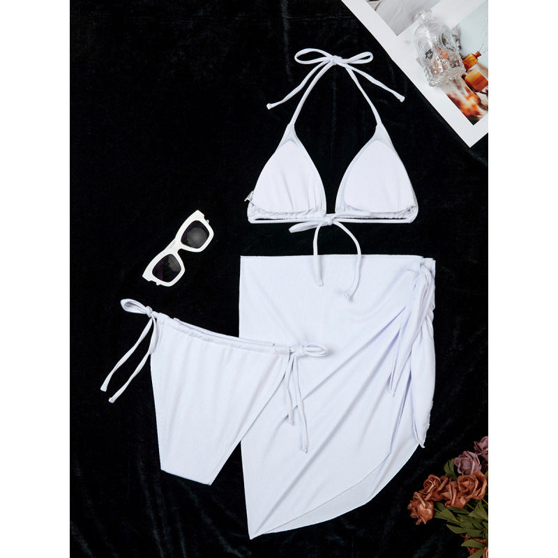 Damen Triangel-Bikini-Set mit elegantem Wickelrock und verstellbaren Trägern Echo Archiv