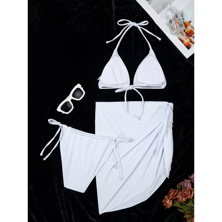Damen Triangel-Bikini-Set mit elegantem Wickelrock und verstellbaren Trägern Echo Archiv