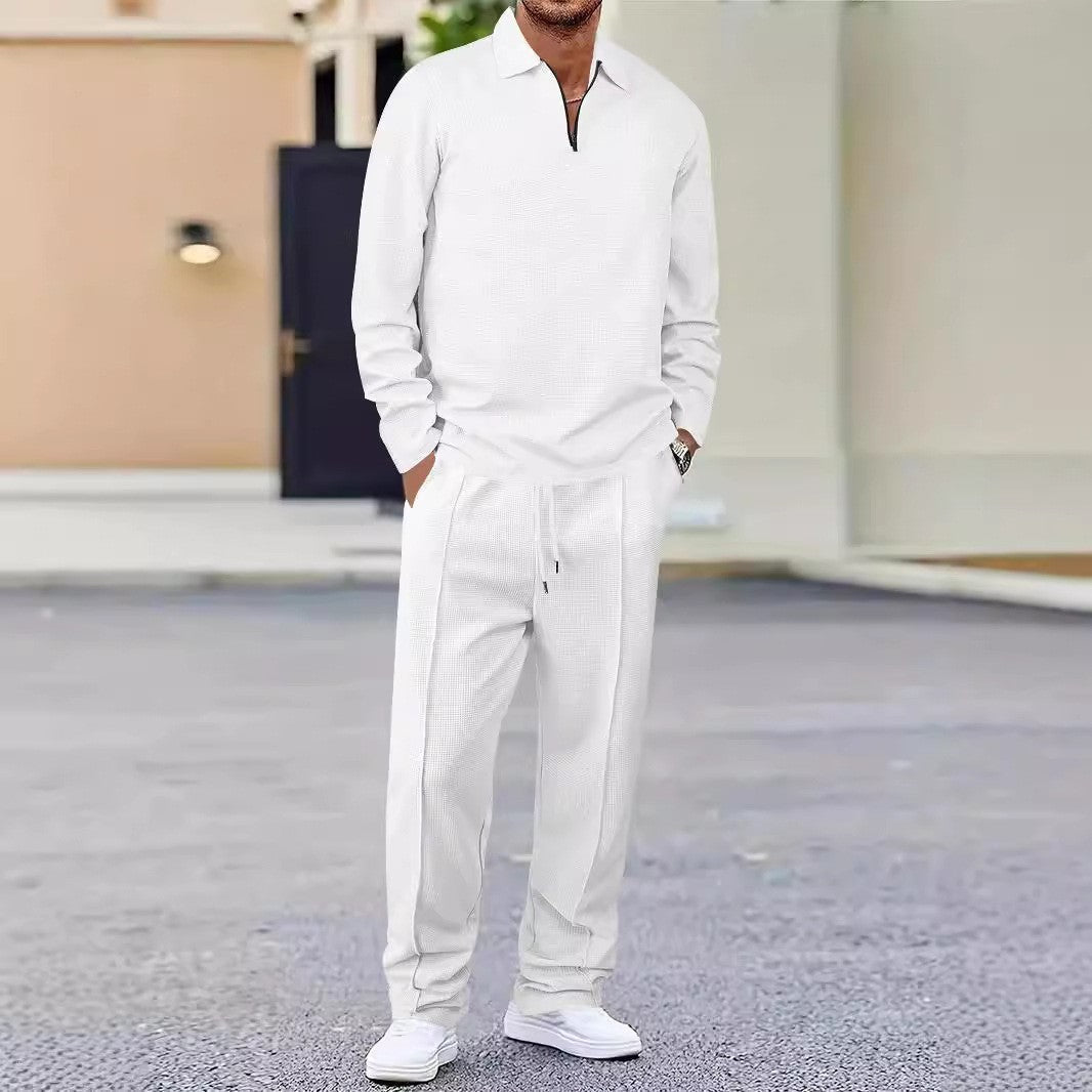 Herren sportliches Poloshirt und Jogginghose Set – Marzano