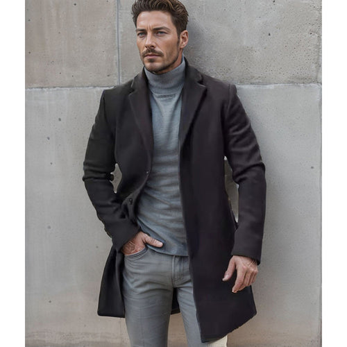 Herren eleganter Langschaftmantel im minimalistischen Design Echoarchiv