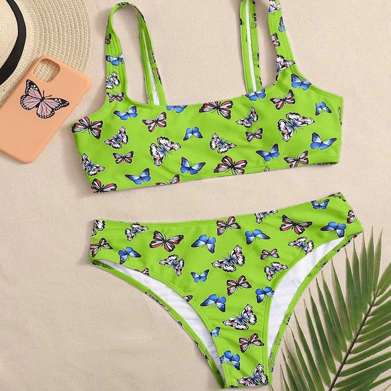 Damen Bikini-Set mit buntem Schmetterlingsmuster Echo Archiv