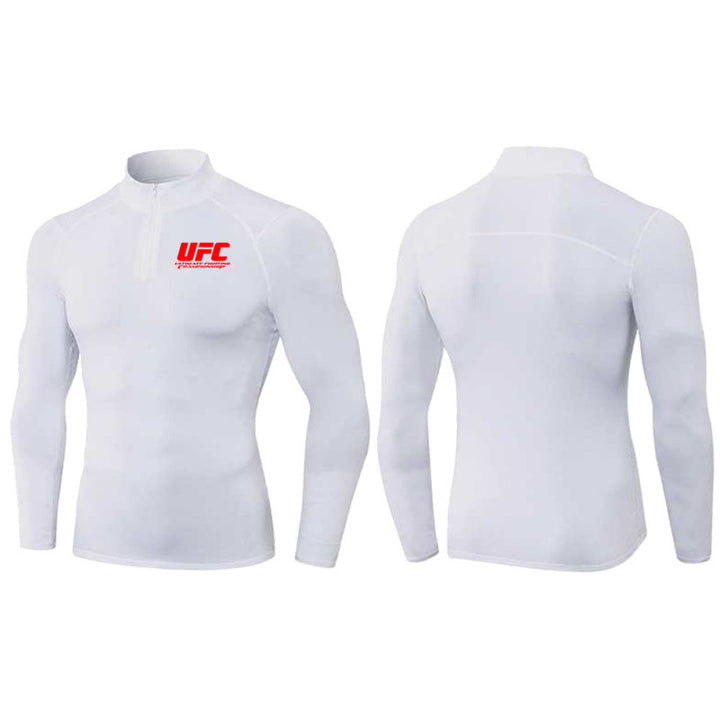 Herren nan eng anliegendes Kompressionsshirt mit kurzem Reißverschluss und langen Ärmeln Echo Archiv