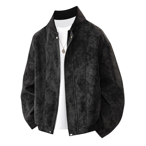 Herren Lässige Velourslederjacke – Taviero