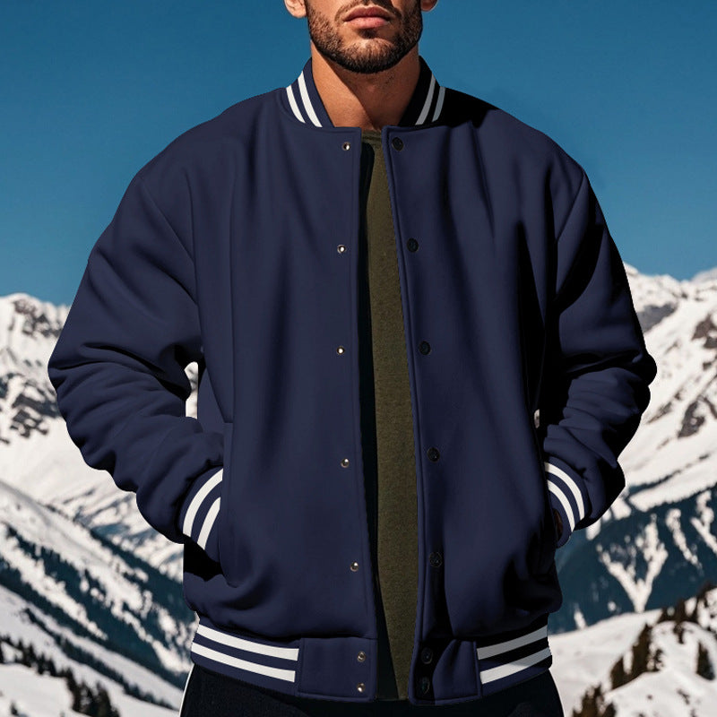 Herren Collegejacke mit elastischen Rippbündchen Echoarchiv